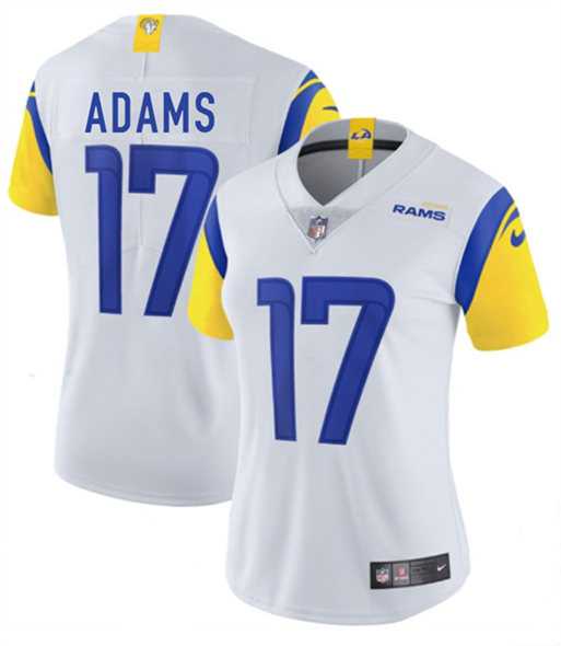 Women%27s Los Angeles Rams #17 Davante Adams White 2025 Vapor Untouchable Limited Stitched Jersey Dzhi->new york yankees->MLB Jersey